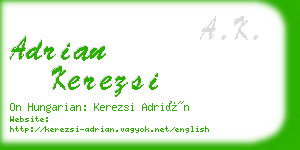 adrian kerezsi business card